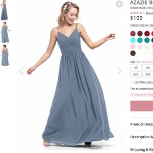 Dusty Blue Bridesmaids Dress